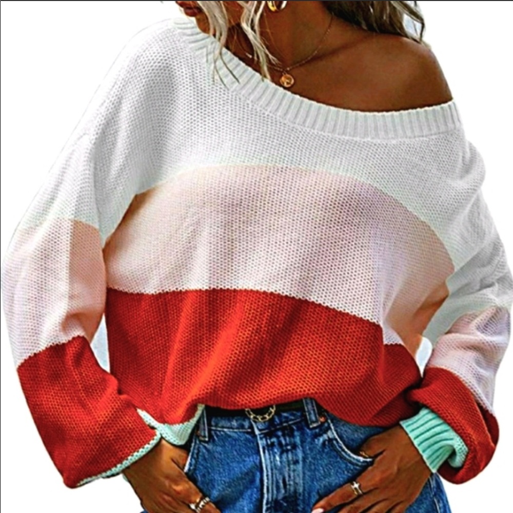 LAST ONE! Zara Color-Blocked Sweater - Picture 2 of 6